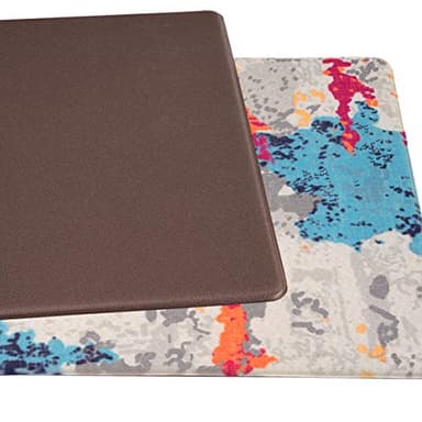 Rugshop Transitional Abstract Anti Fatigue Standing Mat 18" x 47" Multi - Image 4