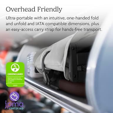 UPPAbaby Minu V3 Travel Stroller | Lightweight + Compact Design | One-Hand Fold + Unfold | from Birth + Overhead Compatible | Jake (Charcoal/Carbon Frame/Black Leather) - Image 3