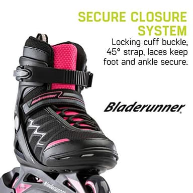 Bladerunner by Rollerblade Advantage Pro XT Women's Adult Fitness Inline Skate, Black and Pink, Inline Skates , 7 - Image 6