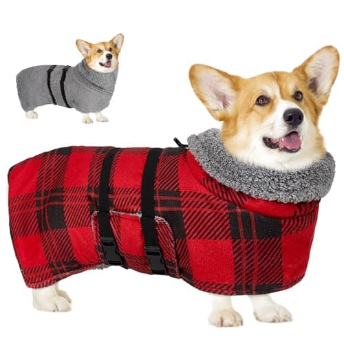 Dog Robe Quick Drying Dog Bathrobe Super Absorbant Dog Towels for Drying Dogs Cute Dog Clothes Thickening Dog Bath Supplies for After Bath Adjustable Dog Drying Coat, Wearable On Both Sides (S-XXL) - Image 1