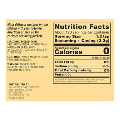 LEM Products Backwoods Breakfast Fresh Sausage Seasoning Kit, Ideal for Wild Game and Domestic Meat, Seasons Up to 20 Pounds of Meat, 9.8 Ounce Package - Image 2