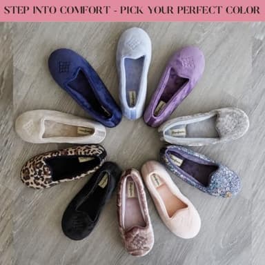 Dearfoams Women's Rebecca Lightweight Cozy Memory Foam Closed Back Slipper with Wide Widths, Peacoat, 7-8 - Image 3