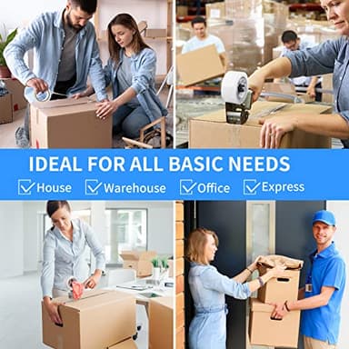 JARLINK Clear Packing Tape (18 Rolls), Heavy Duty Packaging Tape for Shipping Packaging Moving Sealing, 2.7mil Thick, 1.88 inches Wide, 60 Yards Per Roll, 1080 Total Yards - Image 7