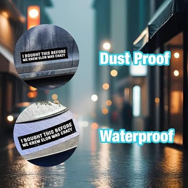 2pcs Anti Musk Tesla Bumper Sticker, I Bought This Before We Knew Elon Was Crazy, Elon Sticker, Anti Elon Sticker, Tesla Bumper Sticker Anti Elon, Waterproof Vinyl Decal for Car, Truck, Laptop, Window - Image 3