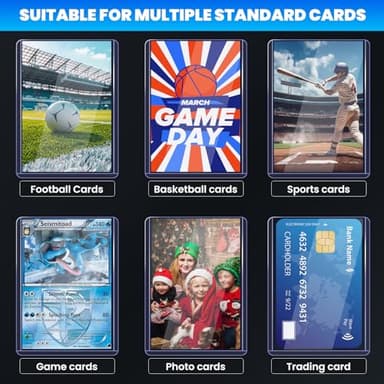 200 Card Sleeves Top Loaders for Cards, 3" x 4" Hard Plastic Toploaders, Baseball Card Protectors, Trading Card Holder for Football Sports Cards (100 Toploaders + 100 Penny Sleeves) - Image 4