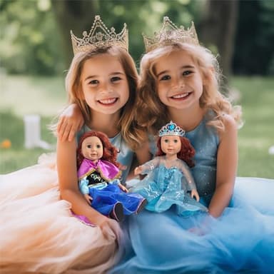 WONDOLL 18 inch Doll Clothes Accessories - 6Pcs Different Princess Costume Dress（NO Doll） - Image 7