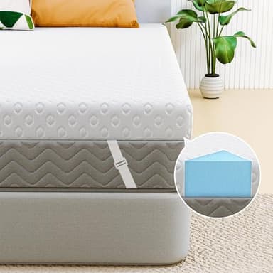 Memory Foam Mattress Topper Twinxl Size, AprLeaf 3 Inch Cooling Mattress Topper with Removable Cover, Medium Firm Mattress Topper for Back Pain Comfort Sleep - Image 1