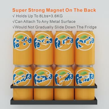 Roysili Magnetic Spice Rack for Refrigerator Magnetic Fridge Shelf for Kitchen Spice Organizer Magnetic Shelf for Fridge Space Saving Black 4 Pack with Magnetic Paper Towel Holder - Image 7