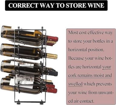 TONLEA 4 Tier Wine Rack, 3-in-1 16 Bottles Wine Storage, Wine Bottle Rack Stackable, Wine Storage Rack for Cabinet Pantry(Dark Black, Version 2.0) - Image 7