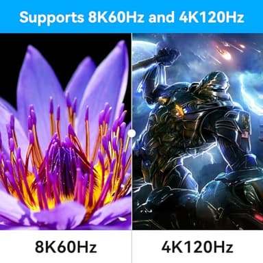 ATLAHET 8K 60Hz HDMI KVM Switch 3 Monitors 2 Computers 4K 120Hz USB 3.0 KVM Switches Triple Monitor 2 Ports Share 1 Set of Keyboard Mouse Printer Scanner Between Two PC with Wired Controller - Image 6