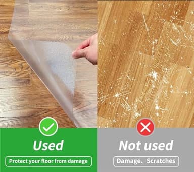 SHAREWIN Office Chair Mat for Hardwood Floors - 36"x47" Desk Chair Mats Home Floor Protector Heavy Duty - Easy Clean - Image 3