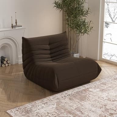 Bean Bag Chair, Memory Foam Bean Bag Sofa Large Bean Bag Chair for Adults, Bean Bag Chairs for Teens with High Density Comfortable Foam, Bean Bag for Living Room, Bedroom (Coffee) - Image 3