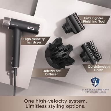 Shark SpeedStyle Pro Professional Performance High-Velocity Hair Dryer System with Scalp Shield and IQ Speed Styling & Drying Suite, Curly and Coily Hair, Lightweight, Ionic, No Heat Damage, HD732 - Image 5