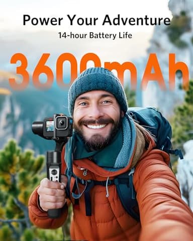 3 Axis Gimbal Stabilizer for Gopro Hero 13/12/11/10/9, Handheld Stabilizer for Gopro for Video Recording, IPX4 Waterproof, Bluetooth Control, Compatible with Osmo Camera, Insta360, hohem iSteady Pro4 - Image 6