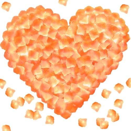 Pyrrhiax 1000 Pieces Artificial Silk Rose Petals Flower Decoration Wedding Party (Yellow Gradient) - Image 1