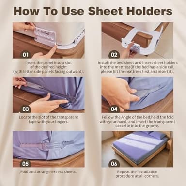 Lock Sheet Holders - Heavy Duty Bed Sheet Straps Keep Sheets Firm & Tight, No More Loose Sheets - Image 6