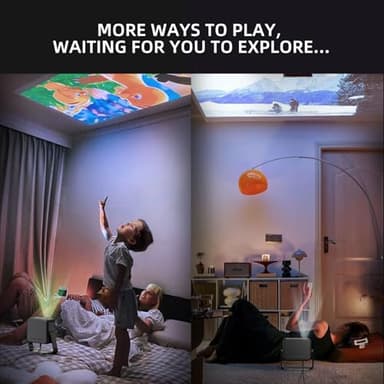 [360°Adjustable Stand] Mini Projector with WiFi and Bluetooth: Electric Focus & Auto Keystone 1080P 500 ANSI Bluetooth Projector, ONOAYO AY3 Portable Movie Phone Projector for Home Upgrade Black - Image 8