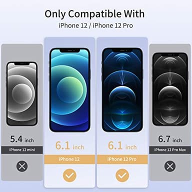 UNBREAKcable Shatterproof Tempered Glass Screen Protector for iPhone 12/12 Pro [2-Pack] [99.99% HD Clear] [Easy Installation Frame] [9H Hardness] [Full Coverage] [Bubble Free] for Apple 6.1'' - Image 2
