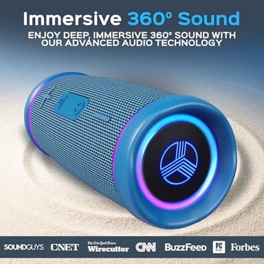 TREBLAB HD77 - Portable Bluetooth Speaker - Powerful 360° Sound, 30W Audio with Impactful Bass, 20H Battery, IPX6 Waterproof, Shockproof, TWS Stereo, Speaker Bluetooth Wireless for Outdoor, Beach Pool - Image 2