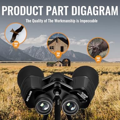 10-30x50 Zoom Binoculars for Adults High Powered - Lightweight Waterproof Binoculars for Hunting Bird Watching Travel Cruise - Image 5