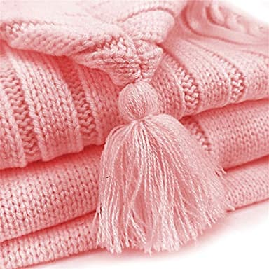 XMWEALTHY Newborn Baby Wrap Swaddle Blanket Knit Sleeping Bag Sleep Sack Stroller Wrap for Baby(Light Pink) (0-6 Month) - Image 3