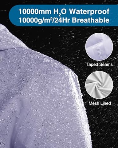 33,000ft Packable Rain Jacket Women Lightweight Waterproof Raincoat with Hood Cycling Bike Jacket Windbreaker - Image 2