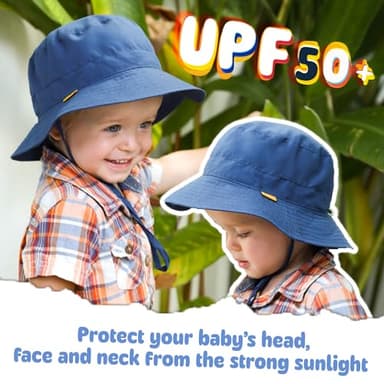 FURTALK Baby Sun Hat Toddler Boys Girls Bucket Hat for Kids 0-5 Years UPF 50+ Sun Protective Child Summer Beach Hats - Image 6