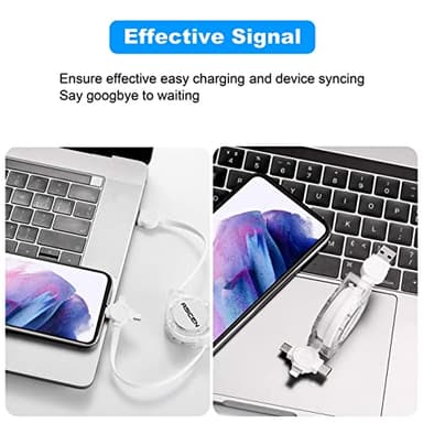 3 in 1 Retractable Multi Charging Cable, 2Pack Multi Fast Charging Cord Retractable Charger Data Sync Cable with iPhone/Type-C/Micro USB Ports for Cell Phones, iPhone Series, Galaxy Series,PS,Tablets - Image 5
