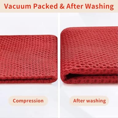 Homaxy 100% Cotton Waffle Weave Kitchen Dish Cloths, Ultra Soft Absorbent Quick Drying Dish Towels, 12 x 12 Inches, 6-Pack, Brick Red - Image 7