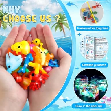 wookidel Magic Water Elf Toy Kit, Aqua Fairy Water Gel Kit with 20PCS Magic Gels and Animal Molds, Gift for Christmas, Easter, Birthday,Creative Art Craft Kits for Girls Boys 6 7 8 9 10 Year Old - Image 4