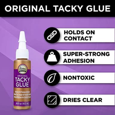 Aleene's Original Tacky Glue, Perfect for Crafts and DIY Projects, Dries Fast and Clear, .66 fl oz 3-Pack - Image 3