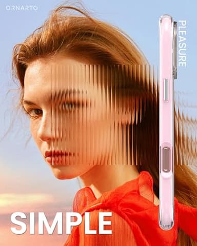 ORNARTO Air Case for iPhone 16 Pro Max Clear, Compatible with MagSafe, Military-Grade Drop Protection Cover with Built-in Air-Pink - Image 6