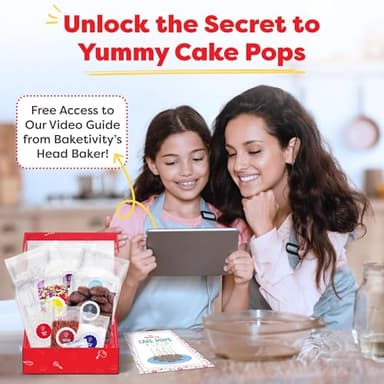 Baketivity DIY Cake Pop Baking Kit for Kids - Premeasured Ingredients, Decorating Supplies - Image 7
