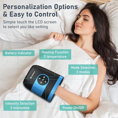 QUINEAR Hand Massager - Cordless Hand Massager with Heat and Compression for Arthritis, Carpal Tunnel and Stiff Joints - Gifts for Women Men - FSA-HSA - Image 4