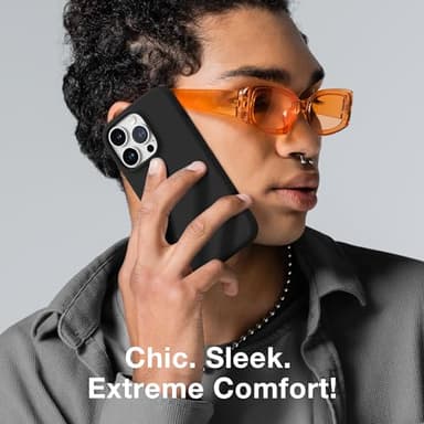 GONEZ for iPhone 14 Pro Case, Compatible with Magsafe, with Screen Protector + Camera Lens Protector, Soft Anti-Scratch Microfiber Lining, Shockproof Liquid Silicone Phone Cover, Black - Image 8