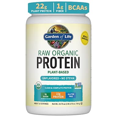 Garden of Life Organic Vegan Protein Powder, Plant Based & BCAAs, Organic Protein Powder with Probiotics & Enzymes, Non-GMO, Gluten-Free Lactose Free 1.2 LB - Image 1