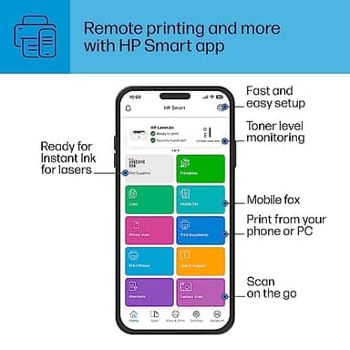 HP LaserJet M110w Wireless Black & White Printer, Print, Fast speeds, Easy setup, Mobile printing, Best-for-small teams - Image 7