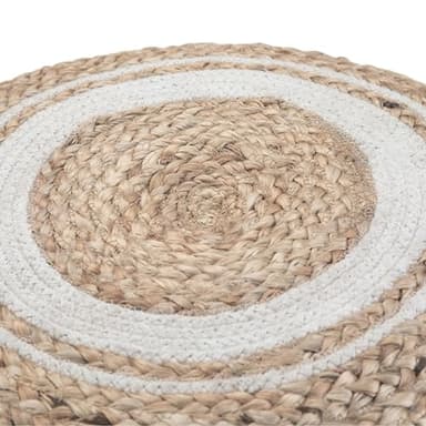 SIMPLIHOME Serena Boho Round Braided Pouf in Natural Cotton for the Living Room, Bedroom and Kids Room - Image 3
