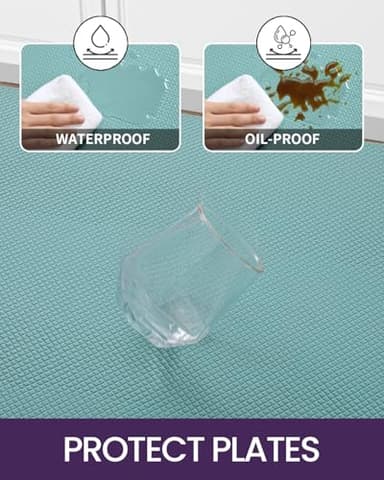 DEXI Kitchen Floor Mats Cushioned Anti Fatigue, 17x95, Long Standing Runner Rug Waterproof, Comfort Memory Foam Padded for Front Sink Laundry, Turquoise - Image 8