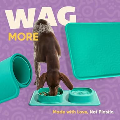 Yomp SplashMat Silicone Pet Food Mat – Non-Slip, Waterproof, and Pet-Safe Tray with Raised Edge for Dog Food and Water Bowls - Image 5