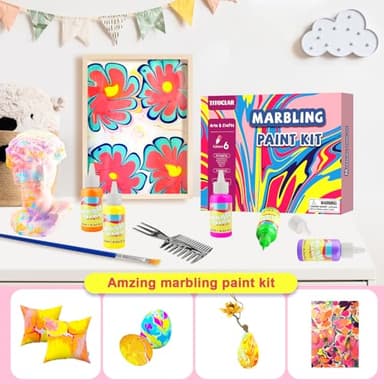 Titoclar Water Marbling Paint for Kids, Art Supplies for Kids,Arts and Crafts for Girls Boys Ages 8-12 6-8 3-5, Birthday Gifts Toys for Girls 3+ Years Old - Image 6