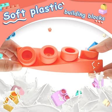 Top STEM Soft Building Block Sets for Kids Aged 18 months to 6 years old.Mega Building Blocks for preschool.Large Construction Block Toys for Toddler to Improve Imagination、Creativity、Hands-on Ability - Image 4