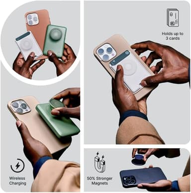 PopSockets iPhone 15 Pro Case with Round Phone Grip Compatible with MagSafe, Phone Case for iPhone 15 Pro, Wireless Charging Compatible - Black Translucent - Image 7