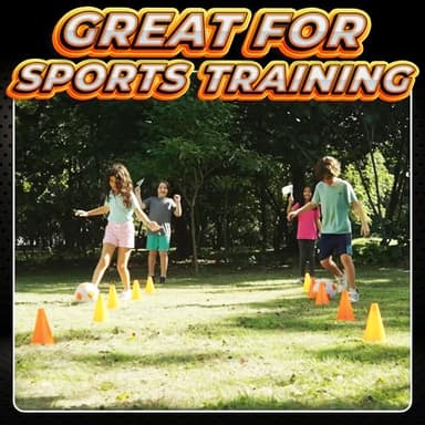 Bedwina Race Car Birthday Party Decorations - (36 Pcs) 12 - 8-Inch Orange Mini Cones for Kids & 24 Black & White Checkered Flags on Sticks - Race Car Themed Birthday Party Decor & Centerpiece Supplies - Image 5