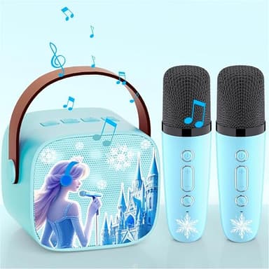 Mini Karaoke Machine for Kids Froze Toys for Girl Princess Toys 3 4 5 6 7 8 9 10 Year Old Girl Birthday Gifts Kids Toys Toddler Wireless Microphones - Image 8