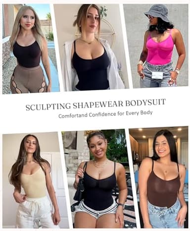 FeelinGirl Body Shaper Tummy Control Shapewear Bodysuits for Women Seamless Shaper Black 3XL-4XL - Image 2