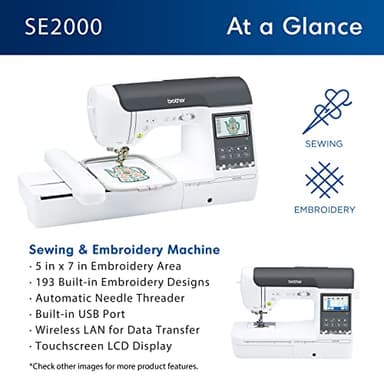 Brother SE2000 Computerized Sewing and Embroidery Machine - Image 2