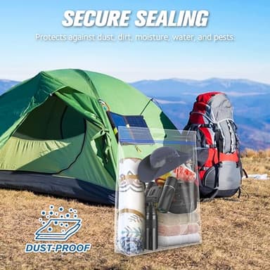 HIBAG 25 Gallon Jumbo Storage Bags, 35” x 24” Resealable Clear Bags with Handle, Extra Large XL Heavy Duty for Clothes Pillow Travel Moving, Pack of 5 - Image 7