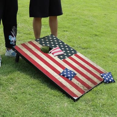 Cornhole Board Set, 3'x2' Cornhole Set, Corn Hole Boards Set, Lightweight Corn Hole Set Includes 2 Cornhole Boards, 8 Cornhole Bean Bags & Carry Case for Outdoor Games (CH11 3'x2' Cornhole Set) - Image 8