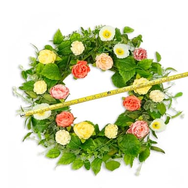 KORSMV Artificial Spring Summer Wreaths for Front Door Summer Door Wreath Floral Wreath with Colorful Flower for Indoor Outdoor Wall Porch Farmhouse Garden Home Decoration - Image 7
